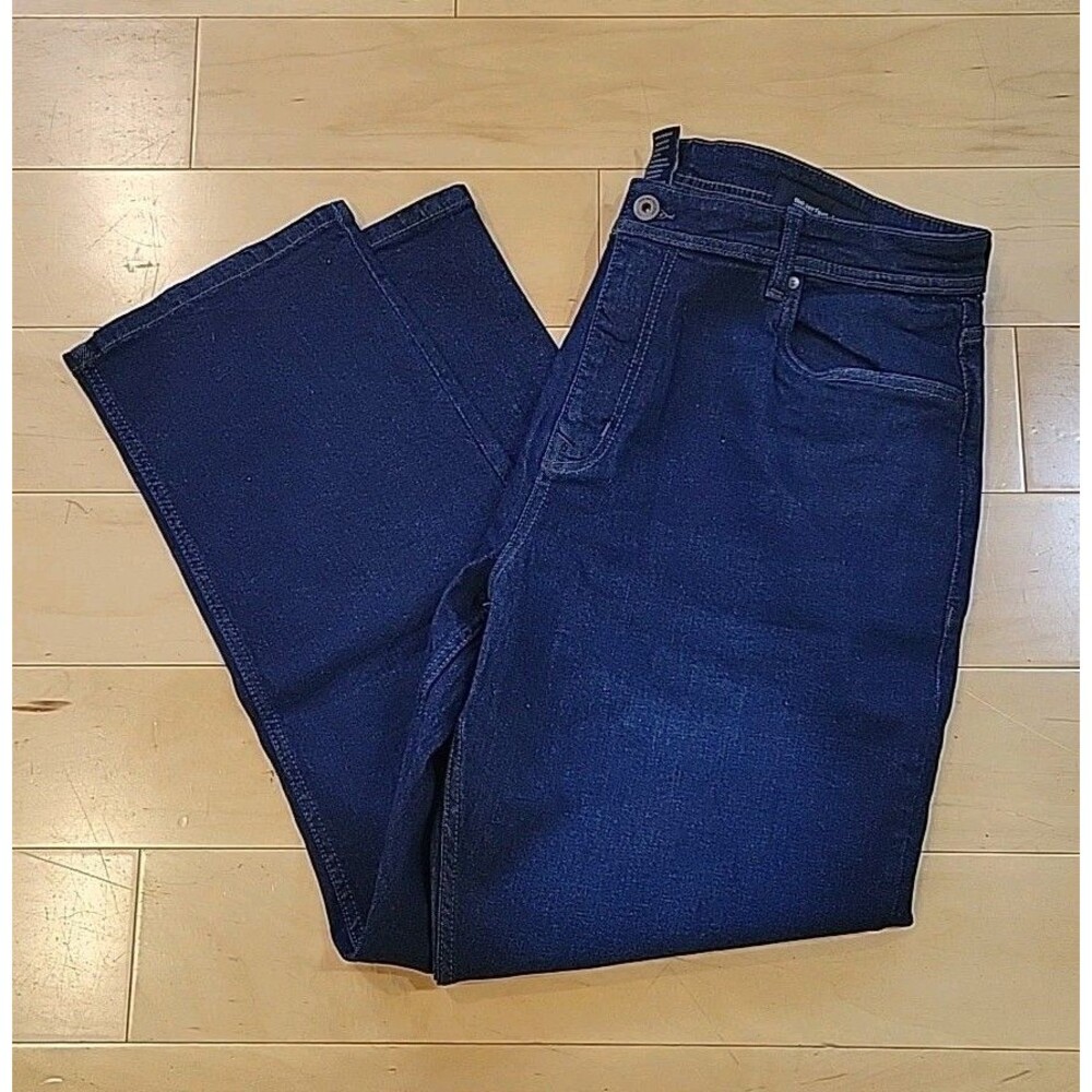 The Perfect Jean NYC Denim Blue Slim Thick Fit Jeans Stretch Dark Wash Sz 38x30